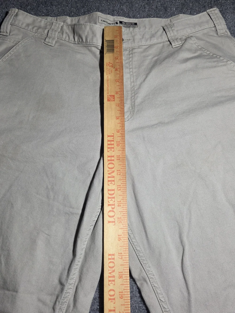 Carhartt Men's Relaxed Fit Canvas Utility Work Pants Beige Khaki 38x30